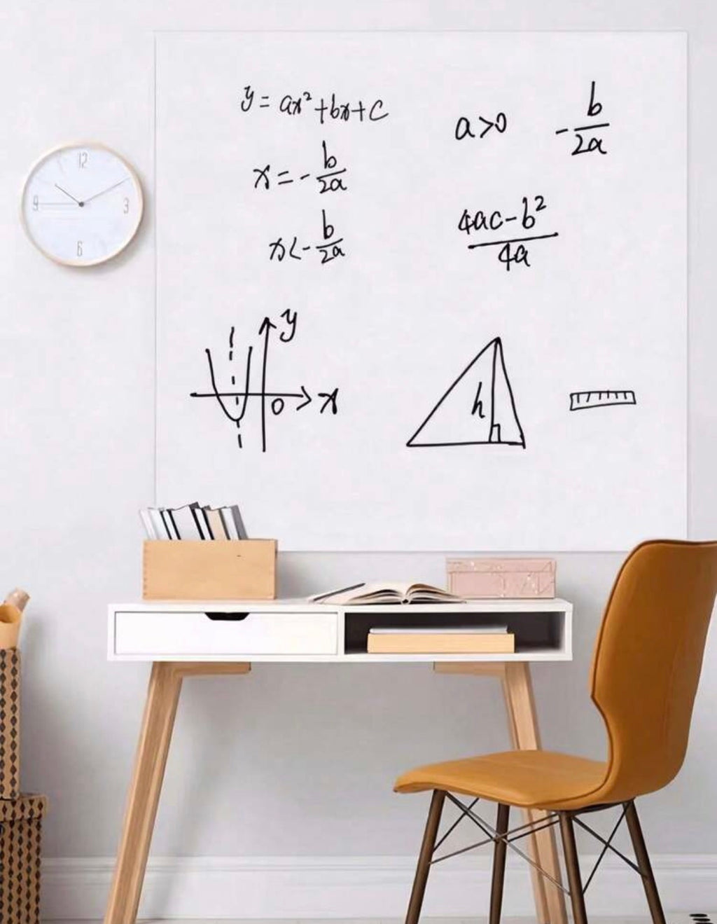 Roll wall adhesive white board