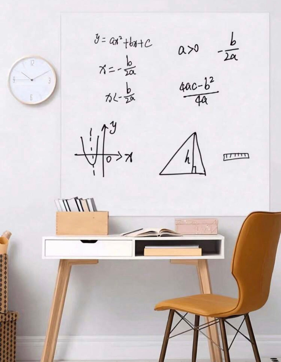 Roll wall adhesive white board