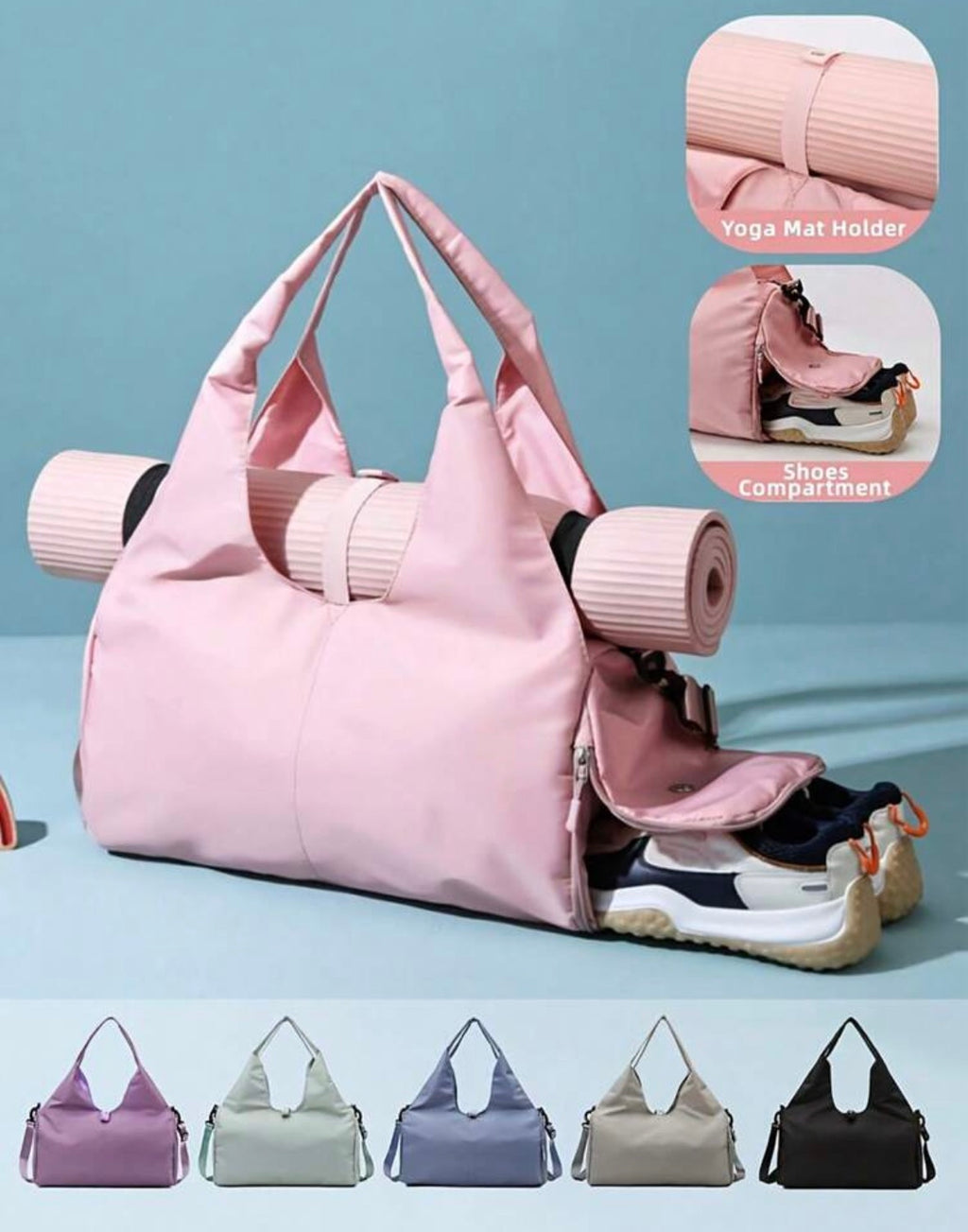 Gym bag with multiple compartments