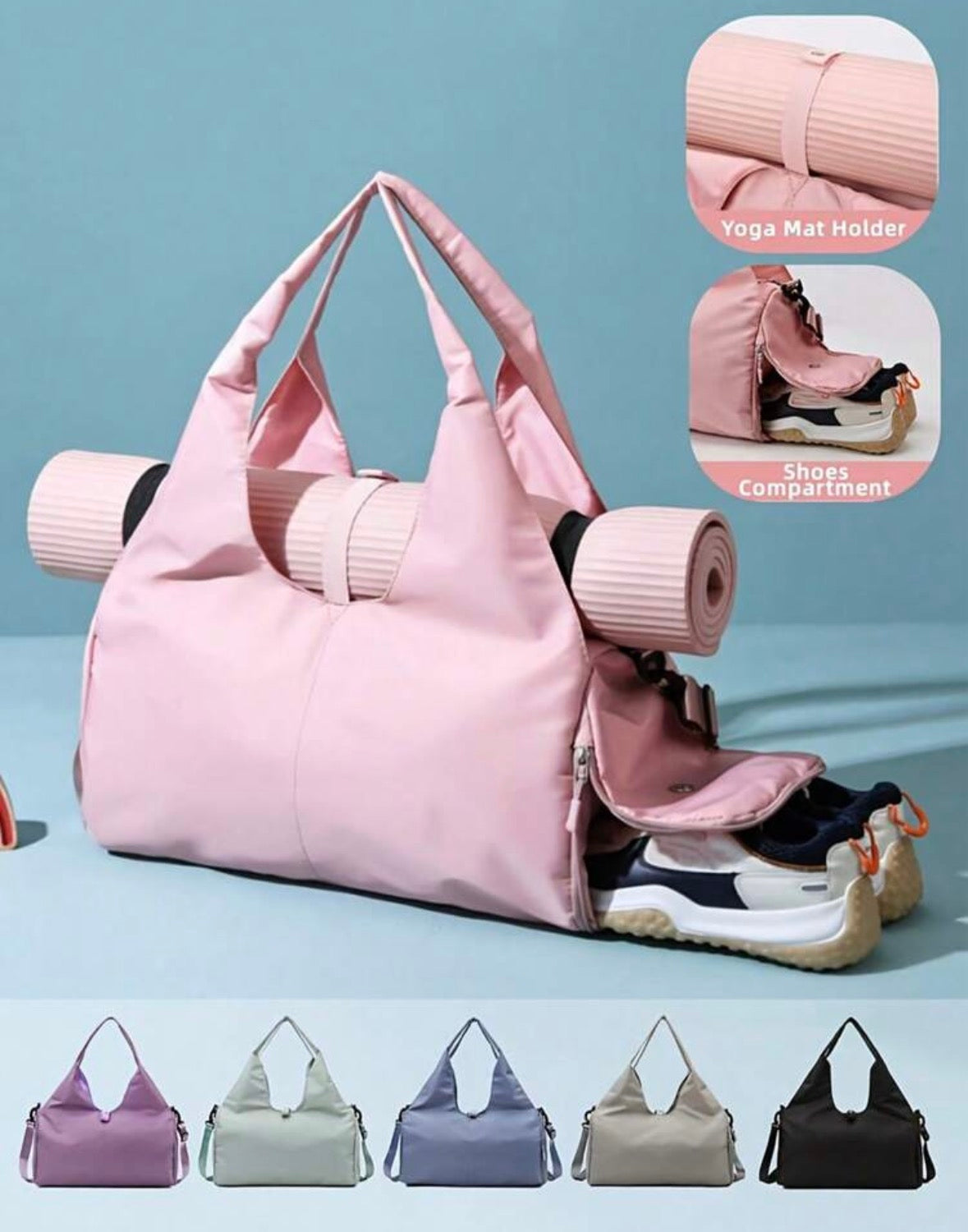Gym bag with multiple compartments