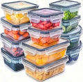 Transparent containers (5containers+5lids)