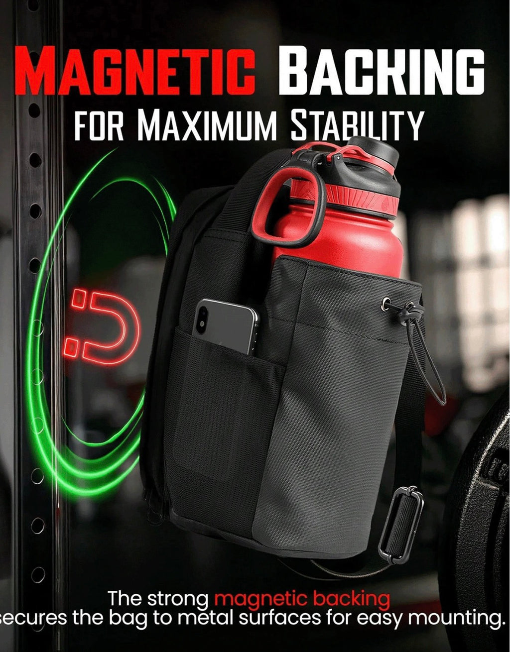 Magnetic gym bag