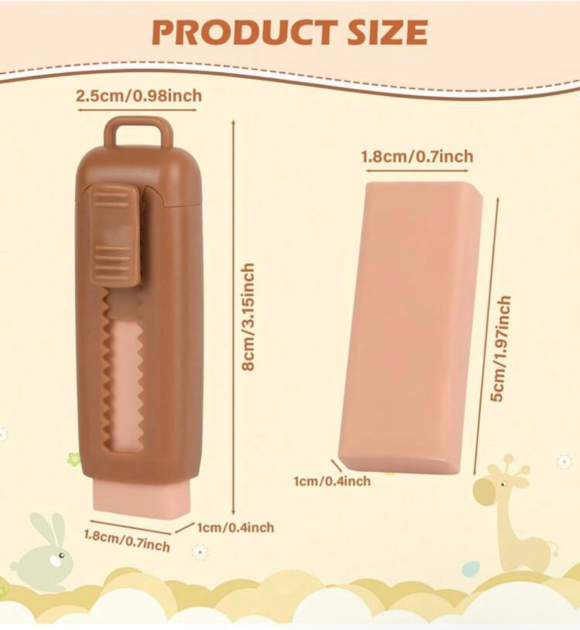 5pc Push pull eraser