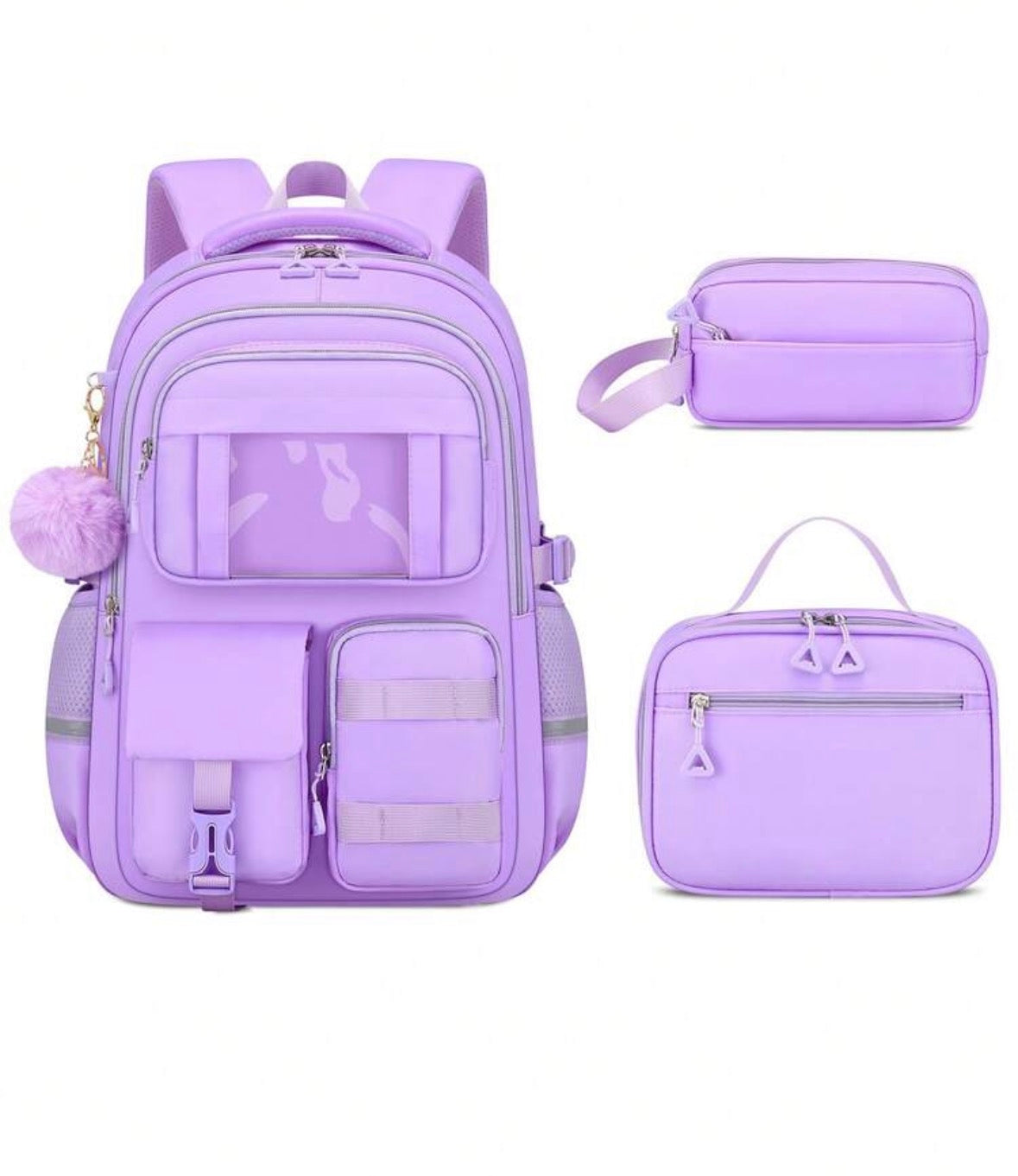 3 piece set school girl backpack