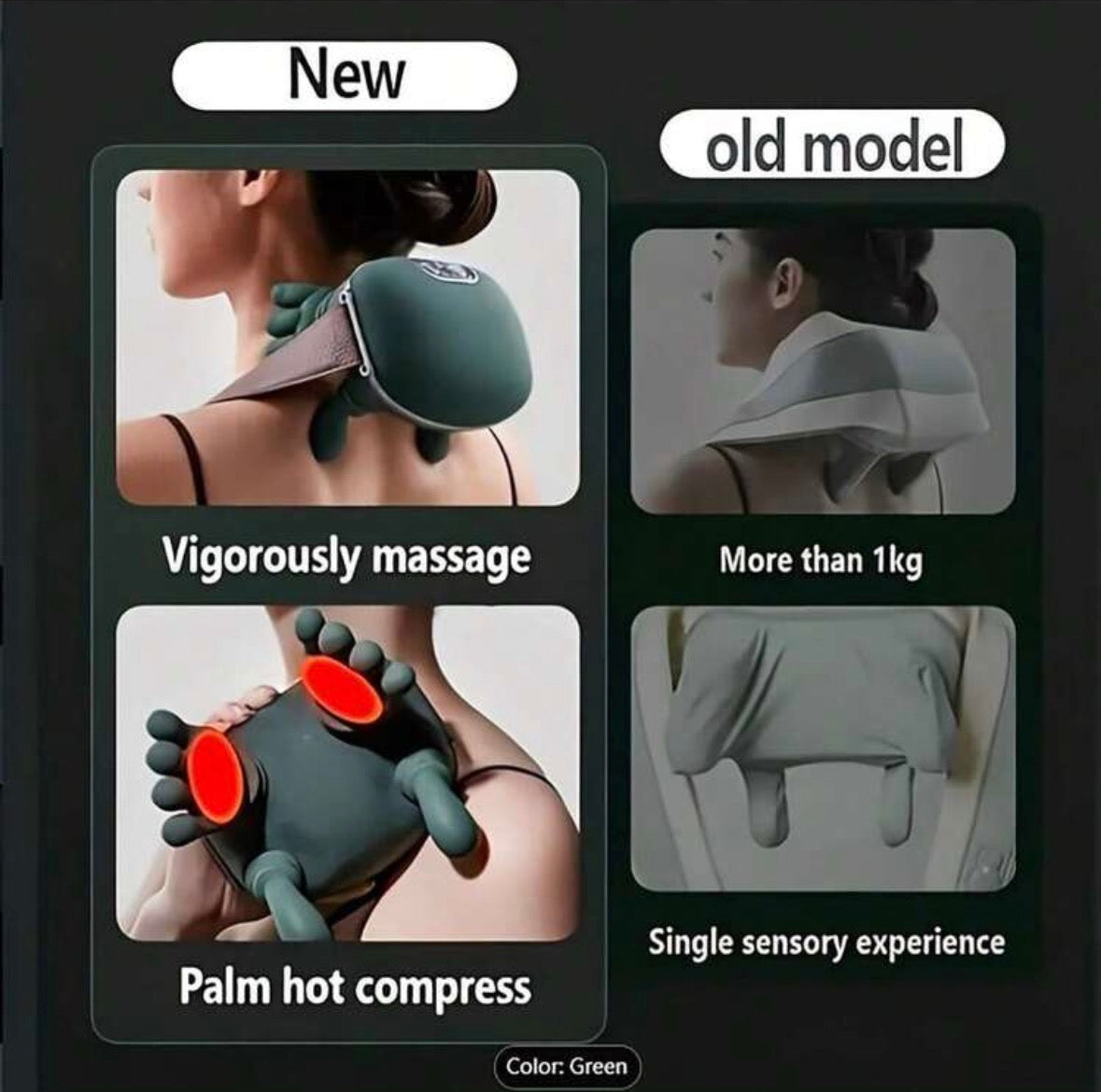 Neck heated massager