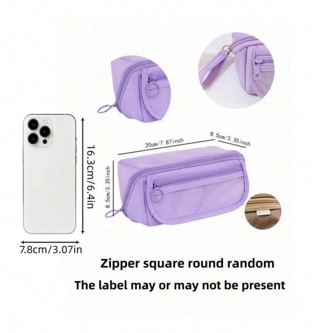 Pencil case with many compartments