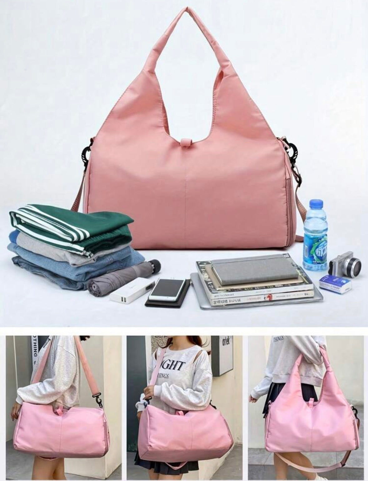 Gym bag with multiple compartments