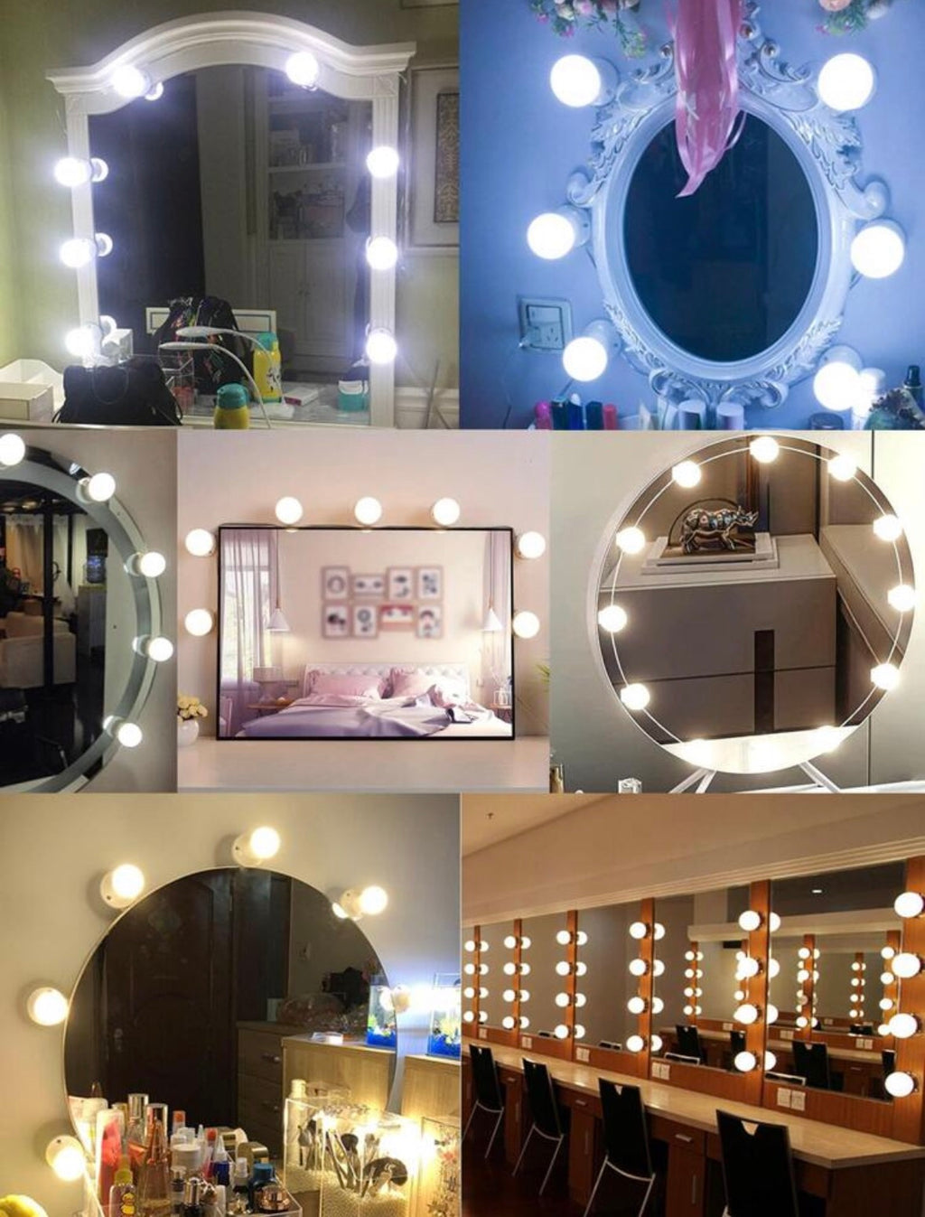 LED makeup light for mirrors