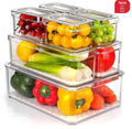 Fridge organizers with lids