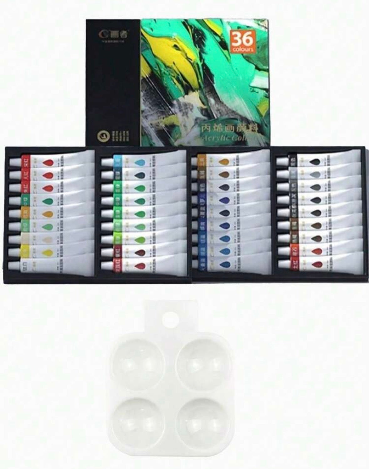 12/14/36 acrylic colors + free palette