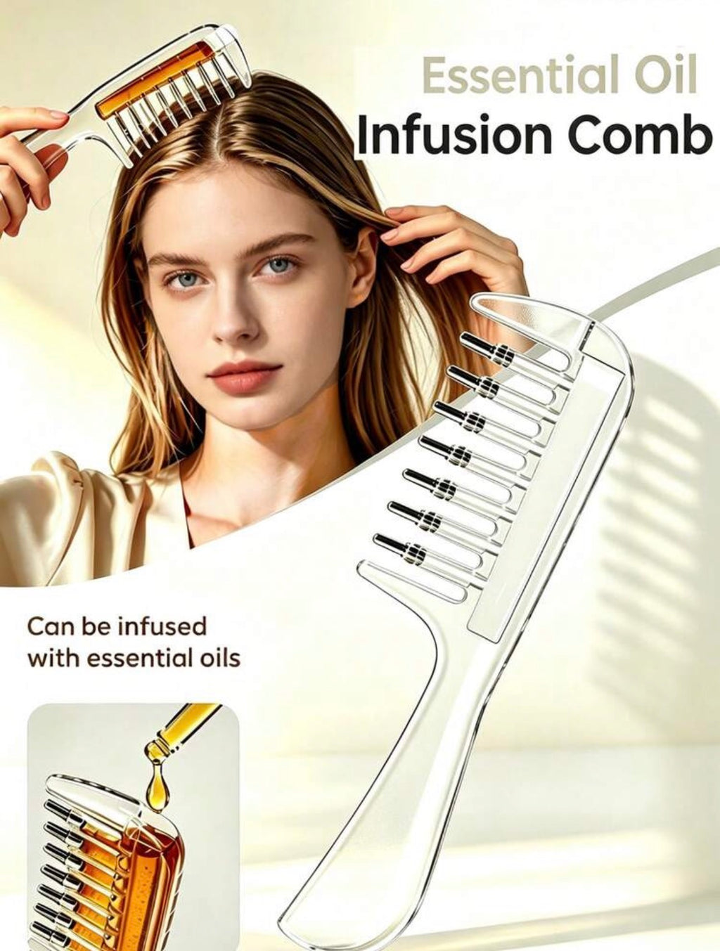 Scalp serum applicator comb
