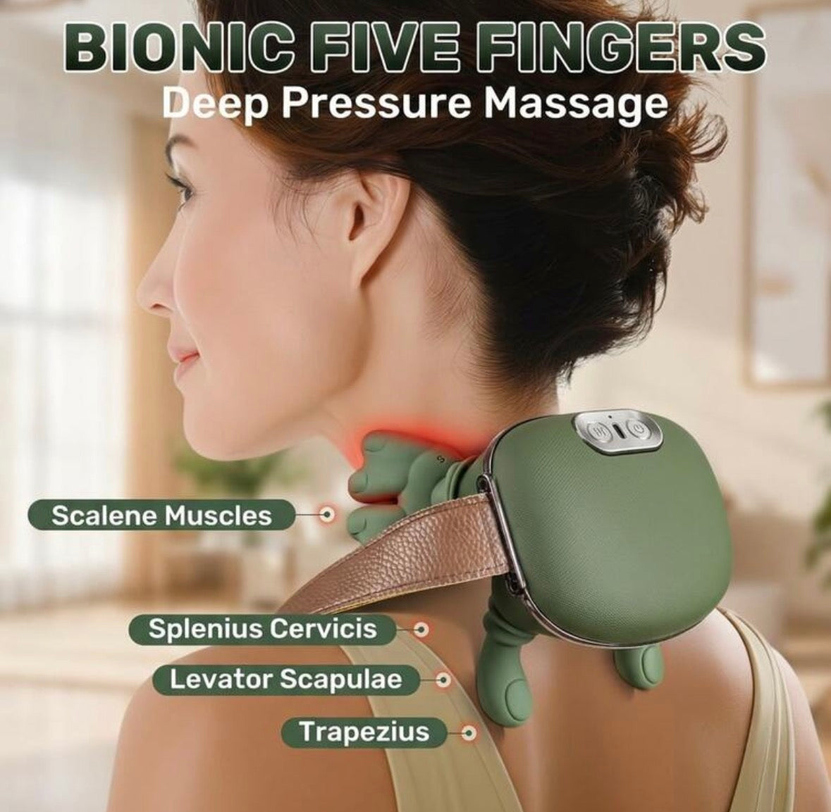 Neck heated massager