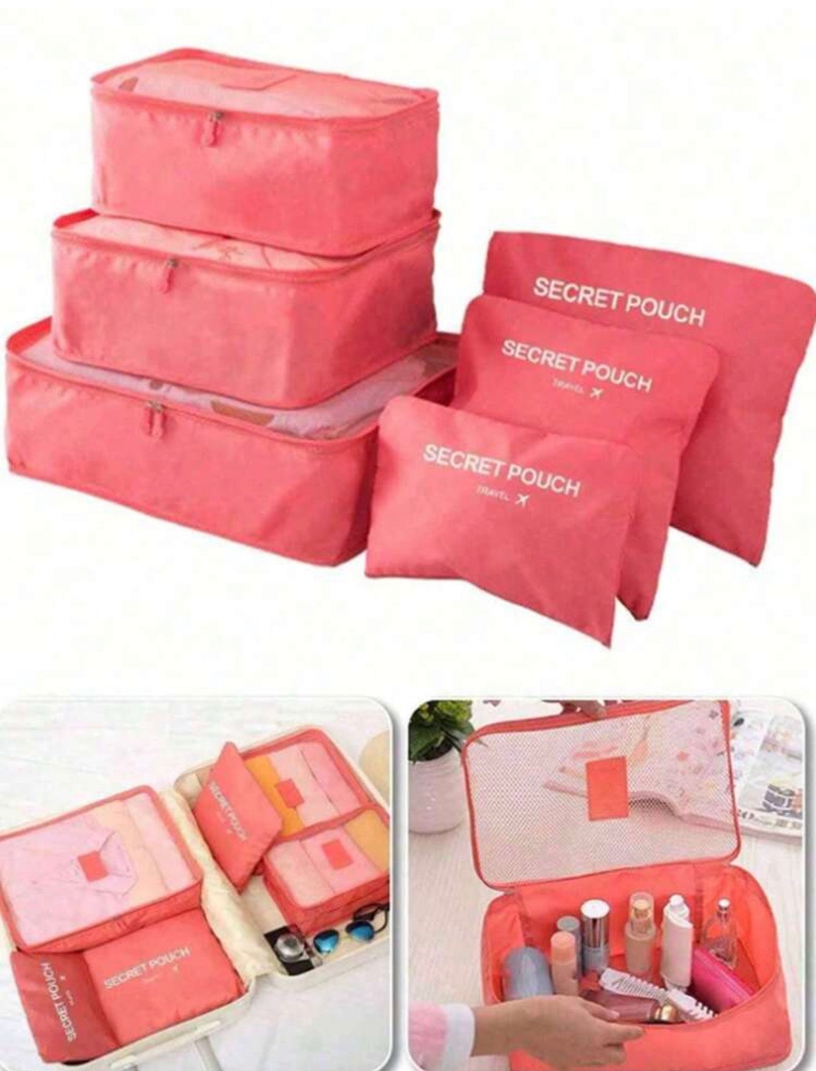 6 piece travel organizer set