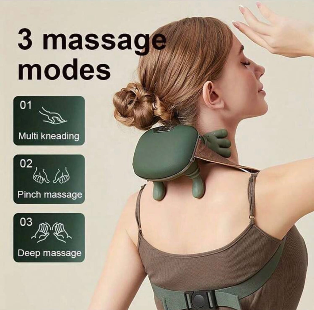 Neck heated massager