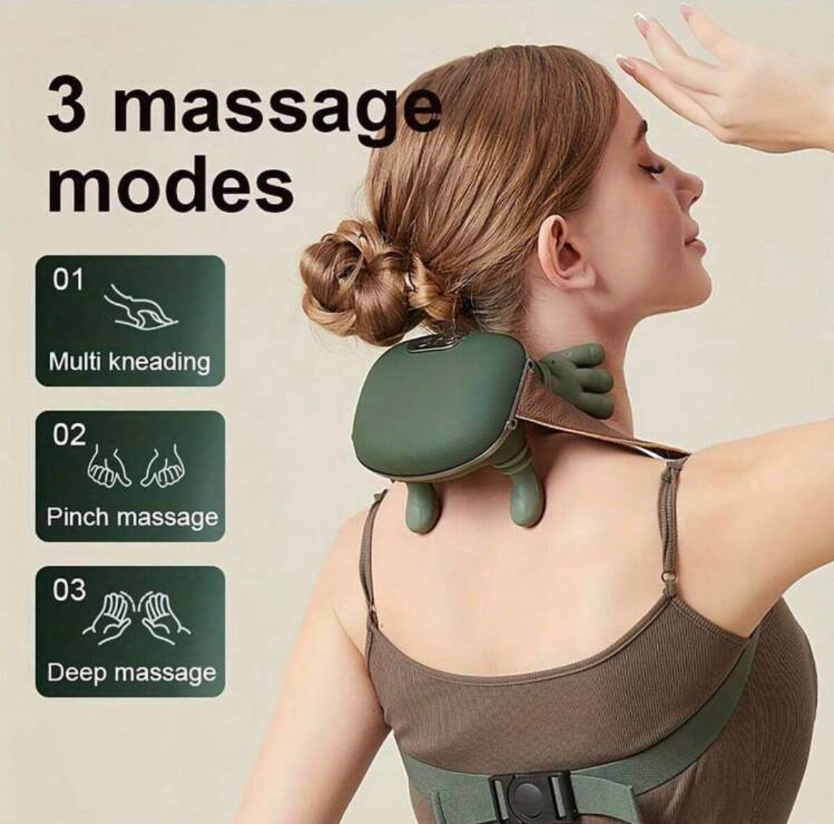 Neck heated massager