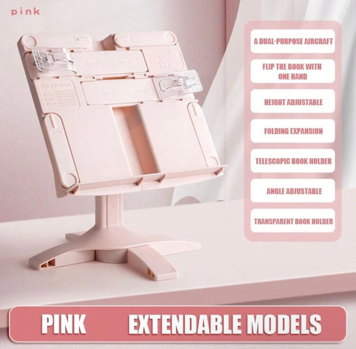 Foldable tablet/book holder