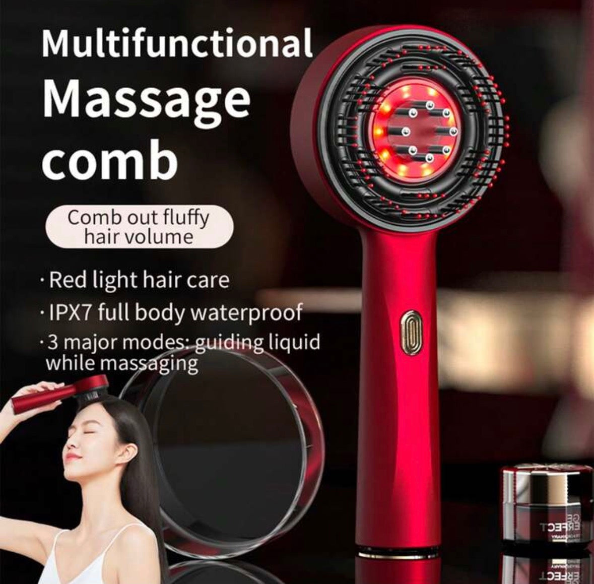 Multifunctional massage comb