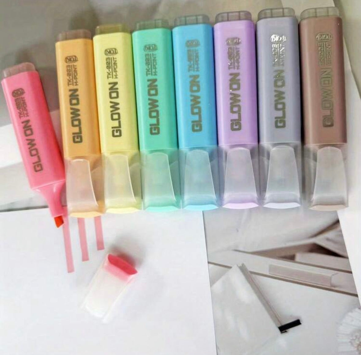 16 piece neon and pastel colored highlighters
