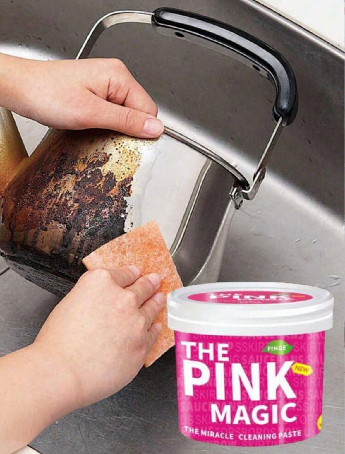 Magic cleaning pink paste