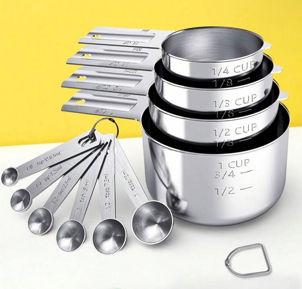 Stainless steal 10pcs measuring cups