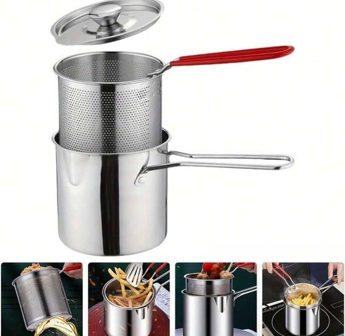 Stainless steel deep fryer