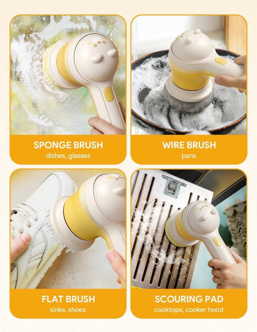 Electric spin scrubber