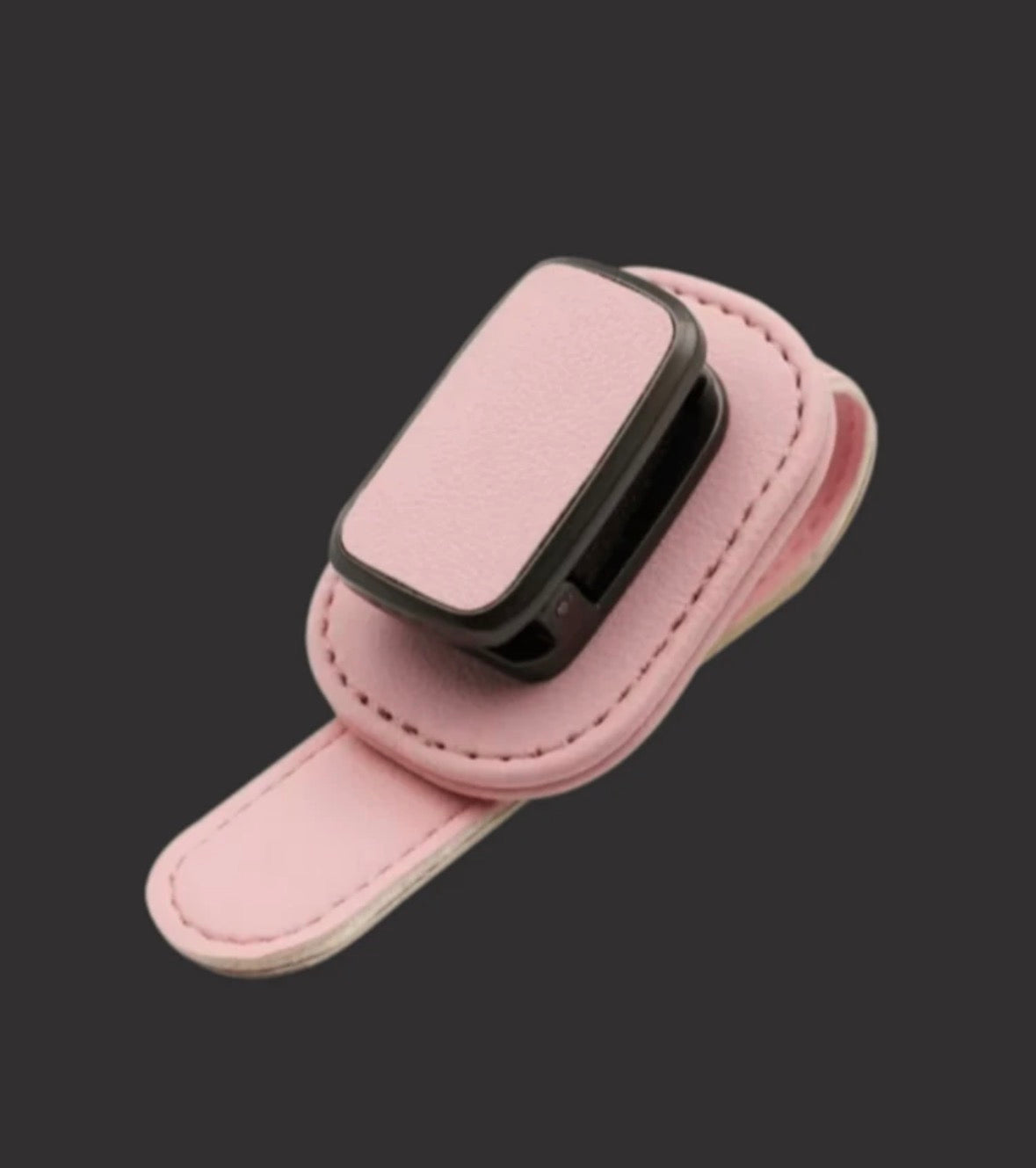 Leather glasses holder for car