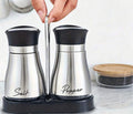 Salt and pepper glass jars