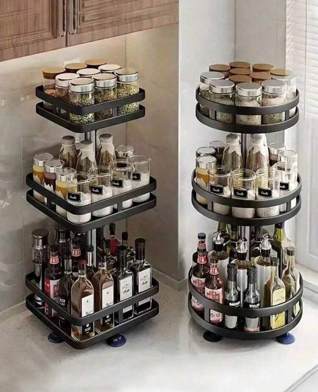360 rotatable kitchen spice rack
