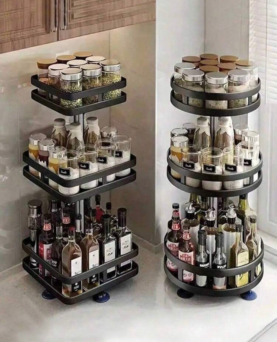 360 rotatable kitchen spice rack