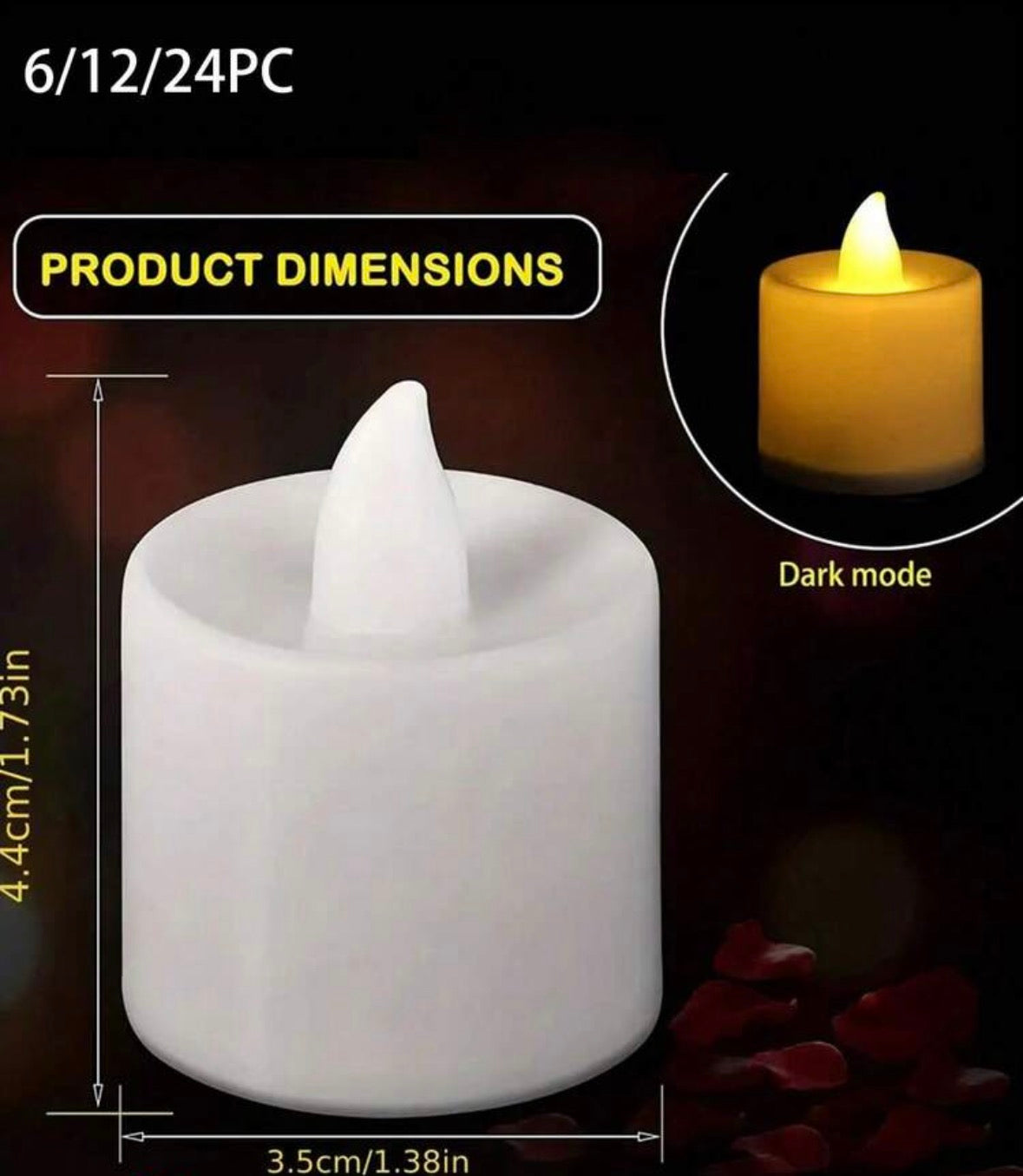 LED warm decorative candles