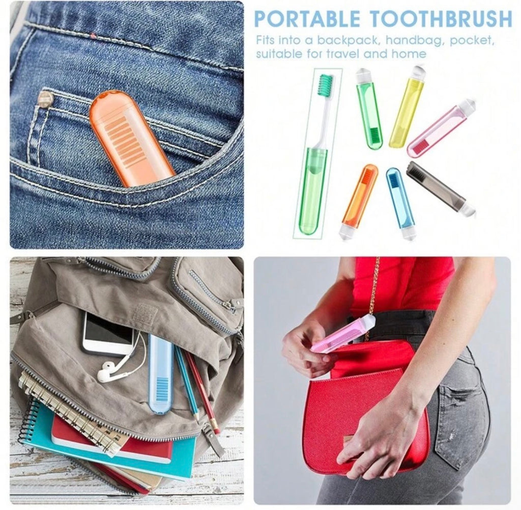 Foldable travel toothbrush