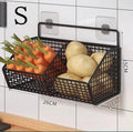 Wall mounted kitchen storage basket