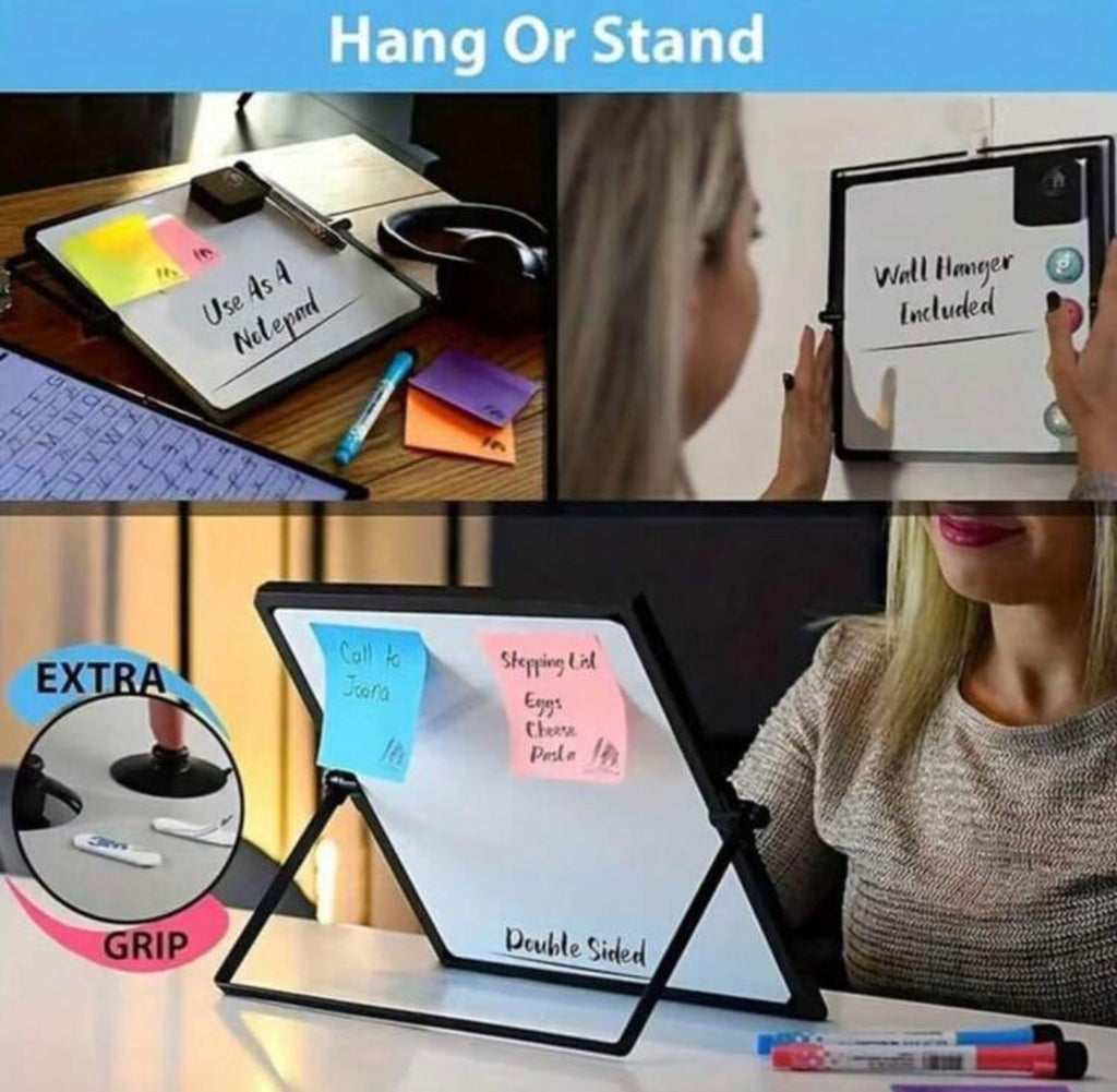 Whiteboard with stand (3 markers,1 eraser, 3 magnets)