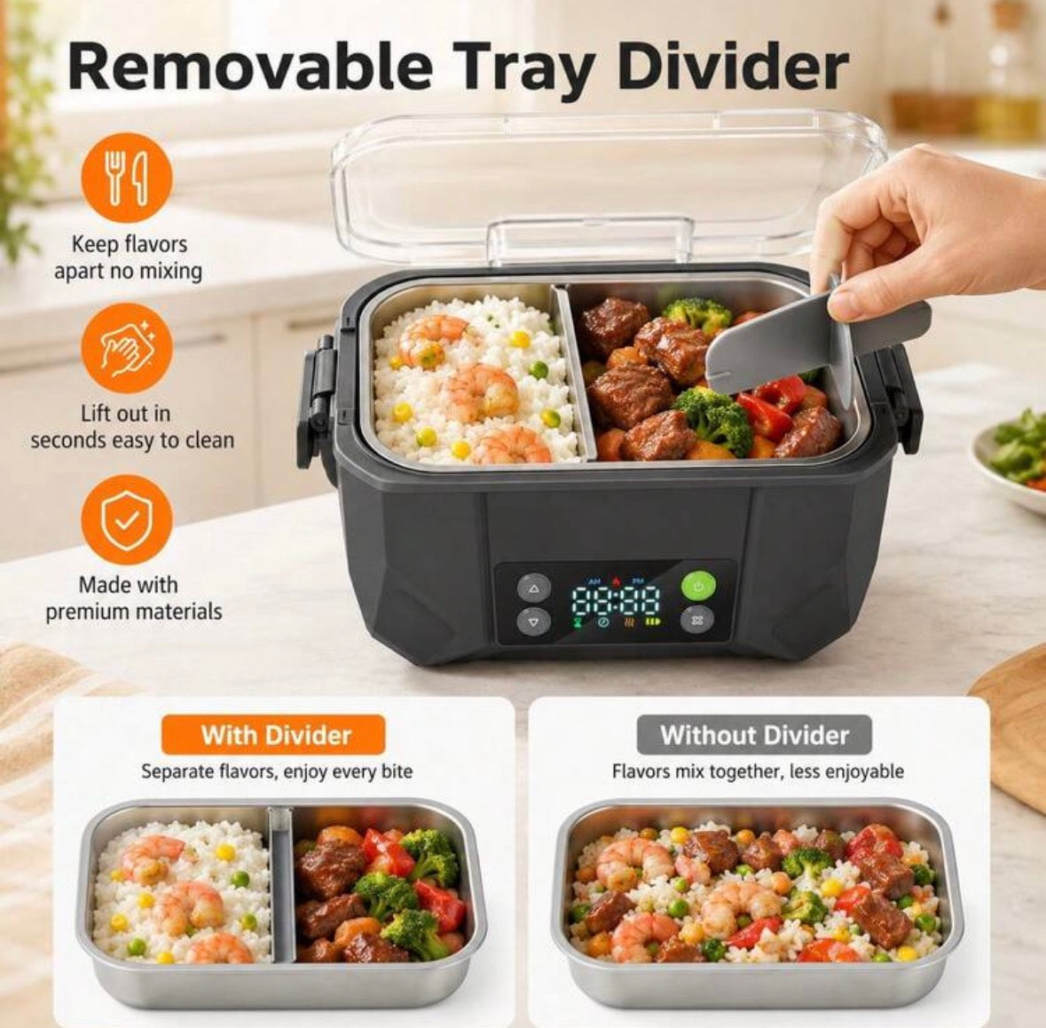 Premuim wireless heating lunch box
