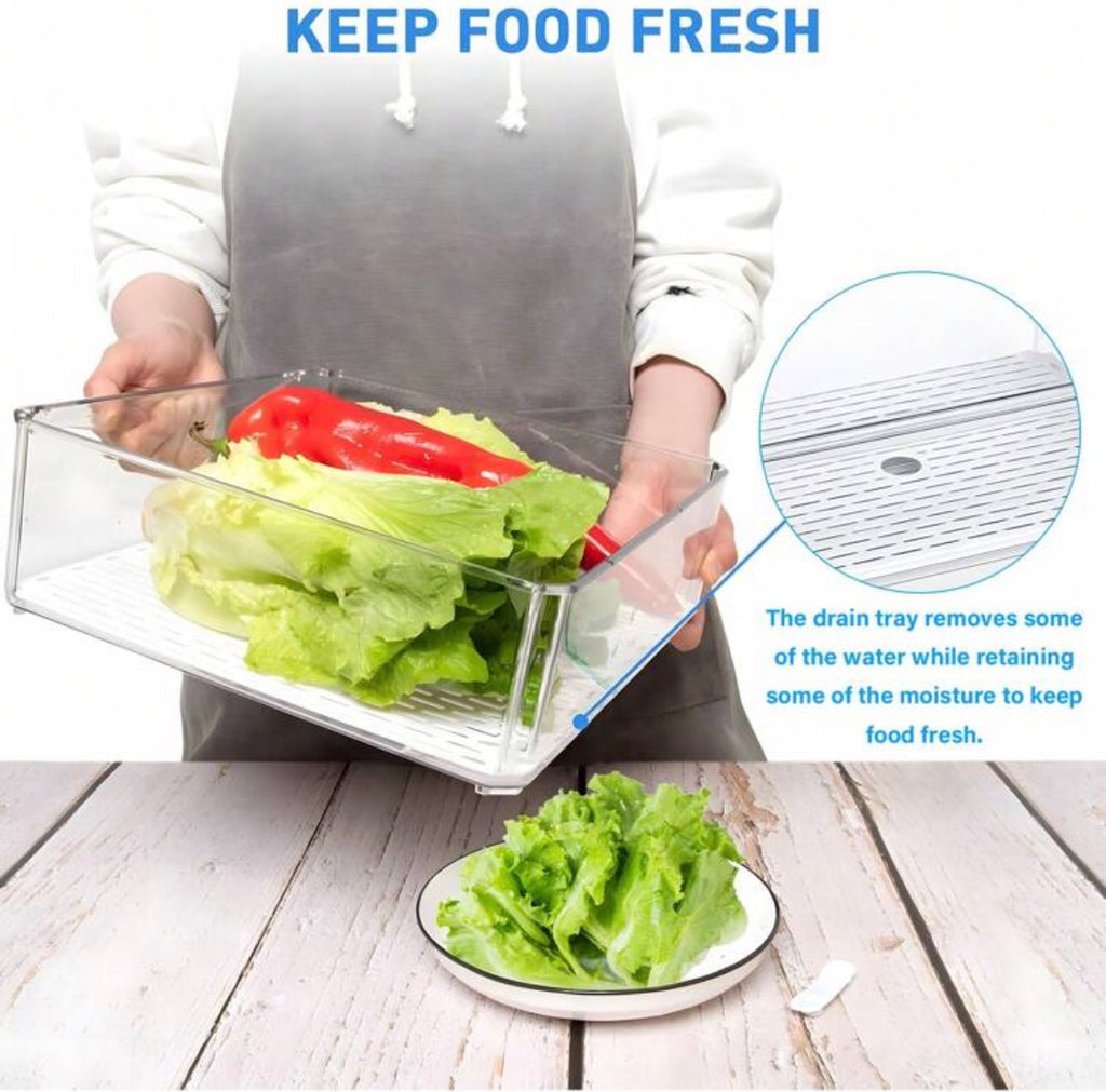 Fridge organizers with lids