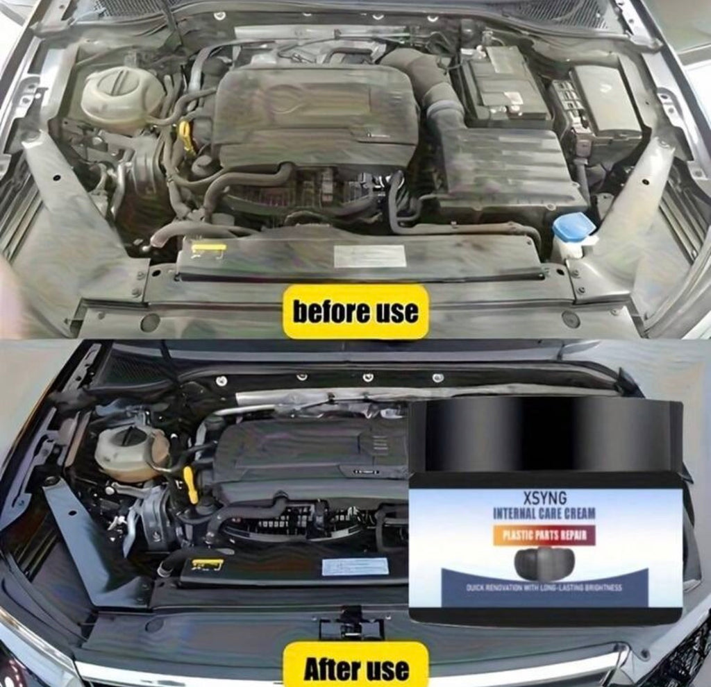 Car interior renovation wax with free cleaning sponge