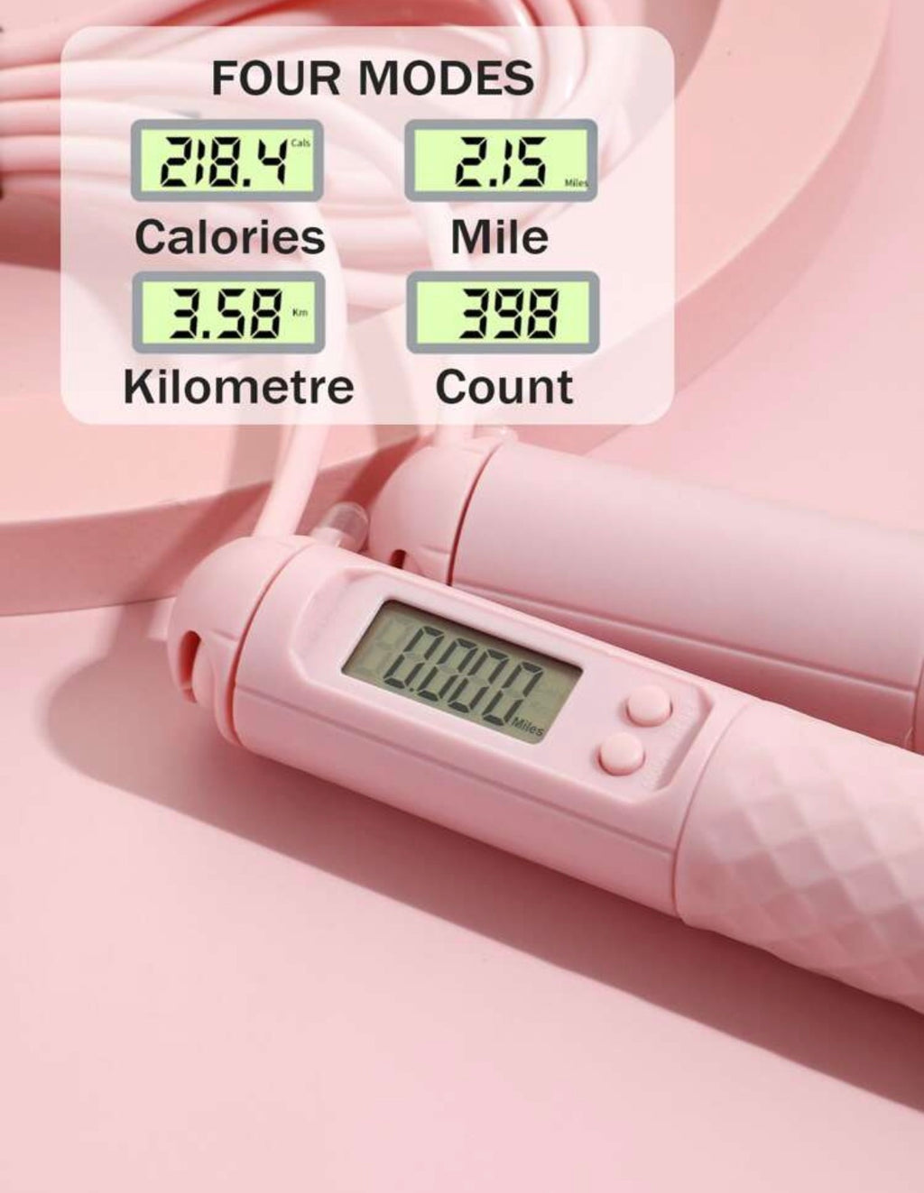 Smart jumping rope with calorie counting