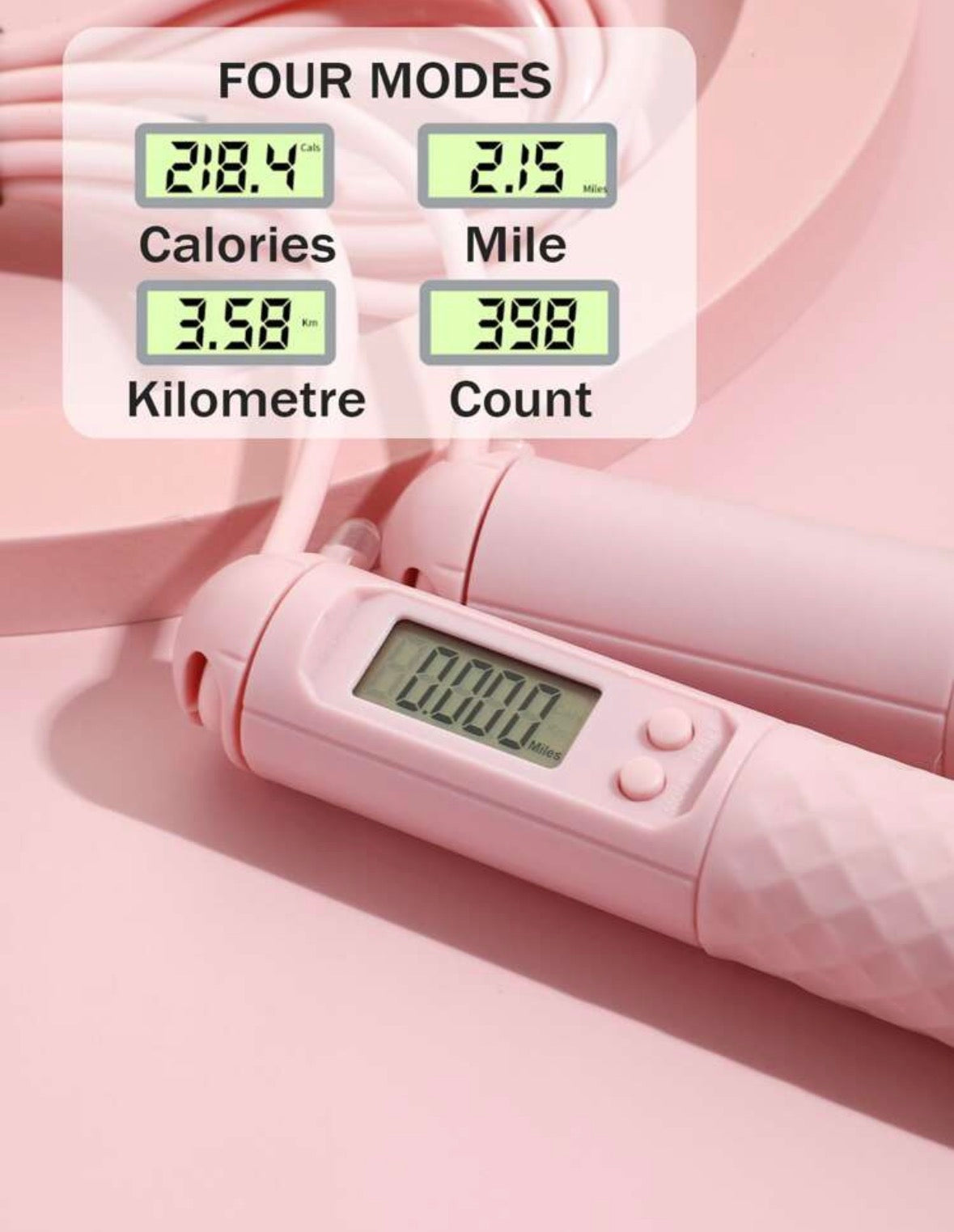 Smart jumping rope with calorie counting