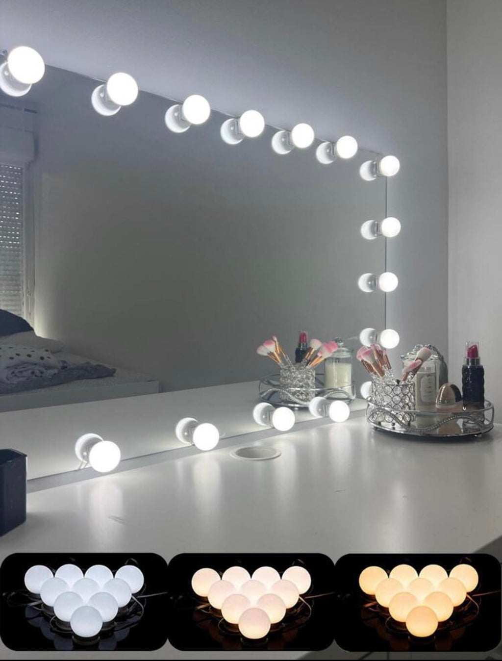 LED makeup light for mirrors