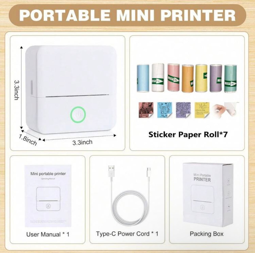 Mini sticker printer