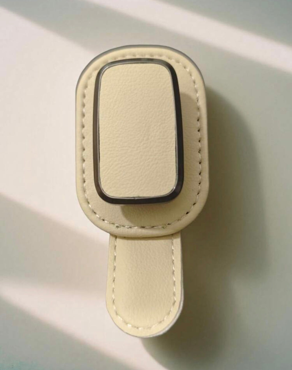 Leather glasses holder for car
