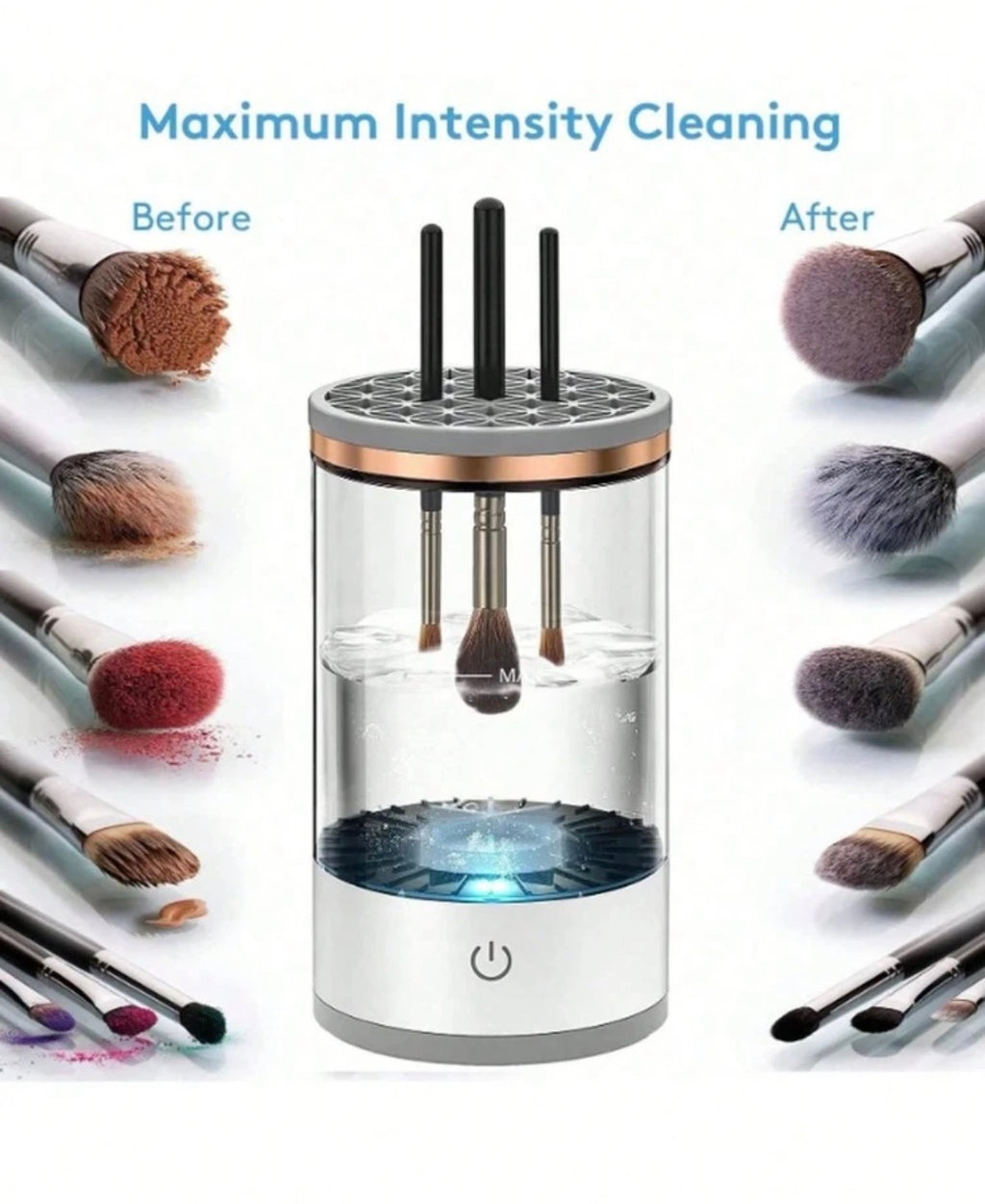 Electric makeup brush cleaner