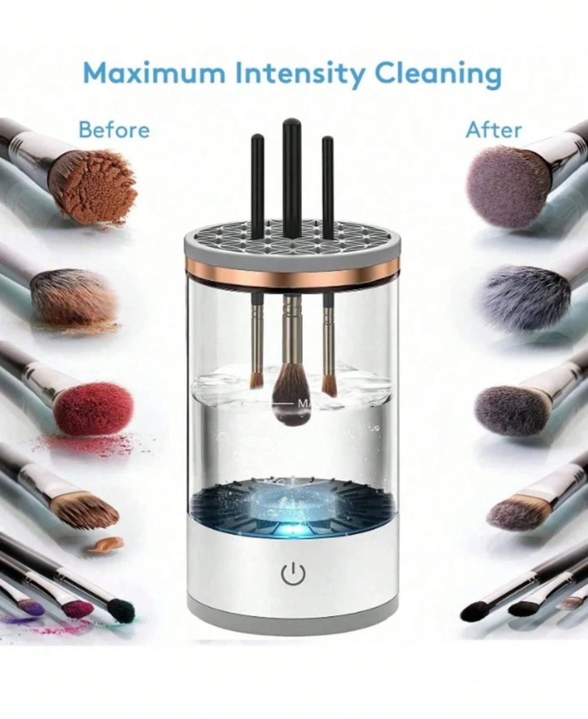 Electric makeup brush cleaner