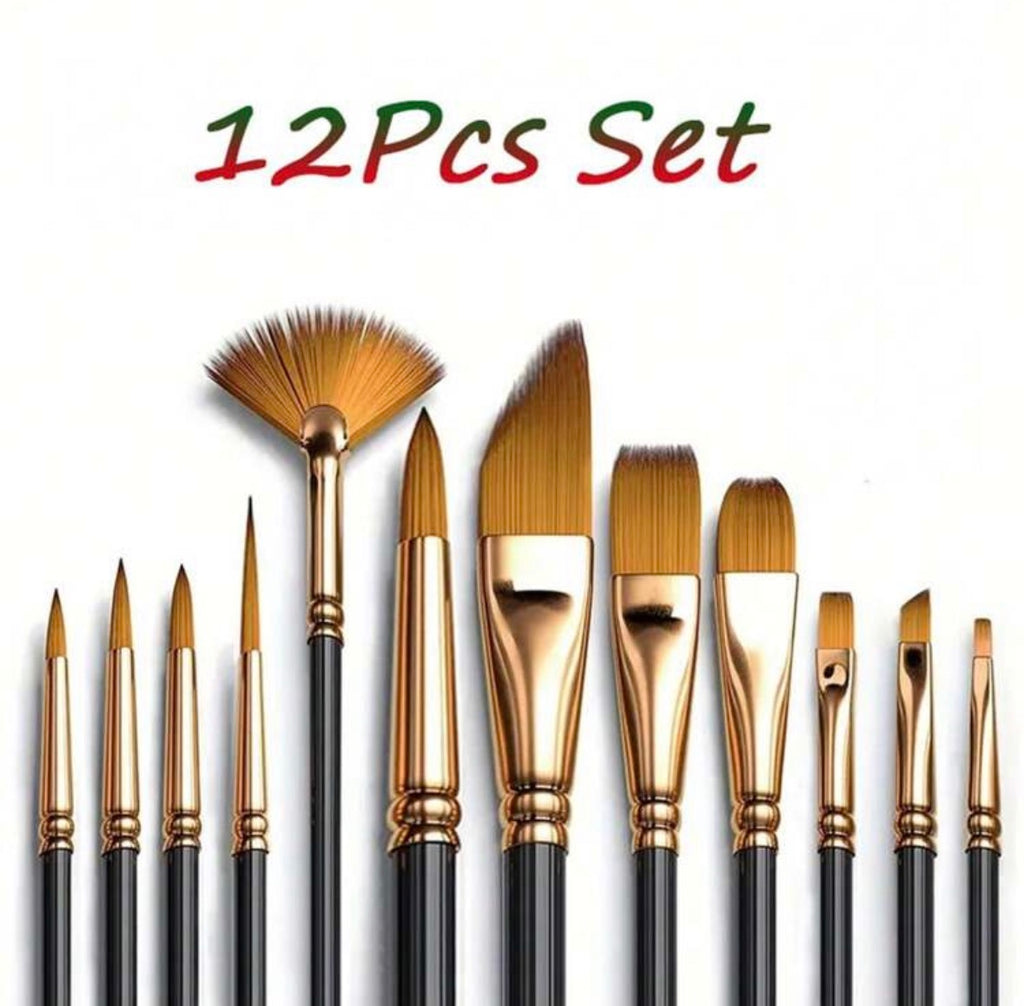 12pc paint brush set