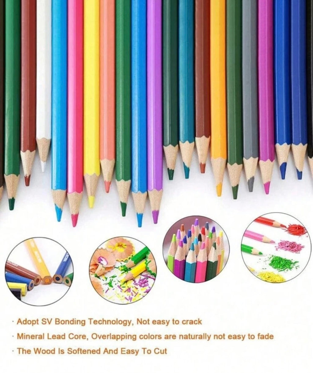 Wooden colored pencils