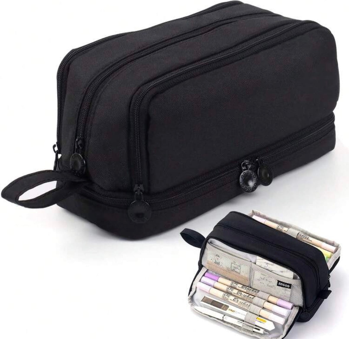 Large pencil case with four compartments