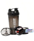Gym shaker bottle with 3 compartments