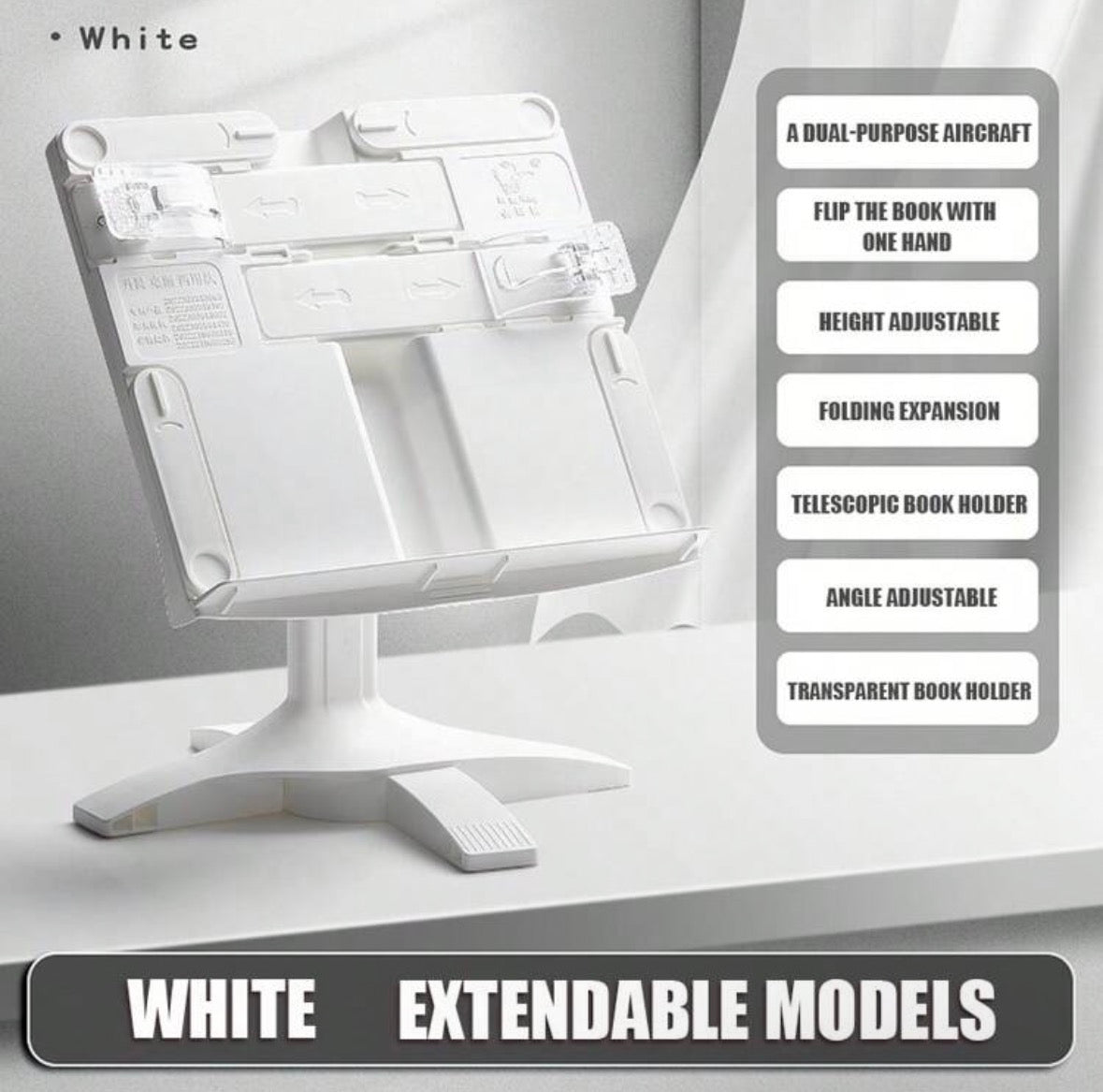 Foldable tablet/book holder