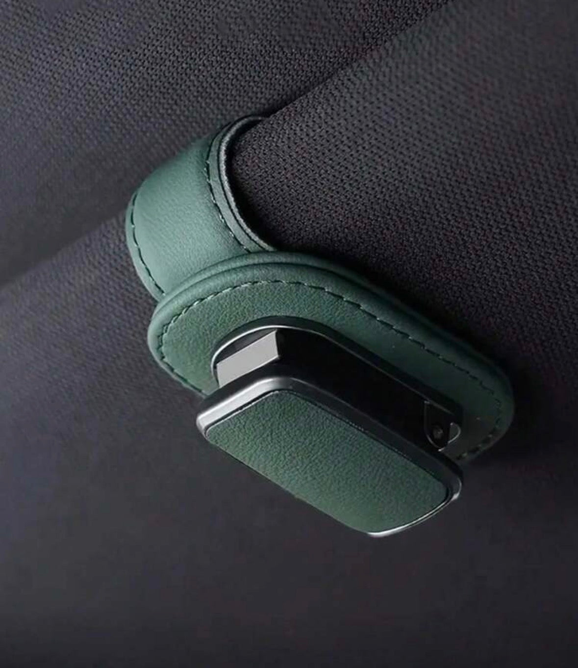 Leather glasses holder for car